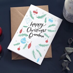 Cartão de feliz Natal para vovó