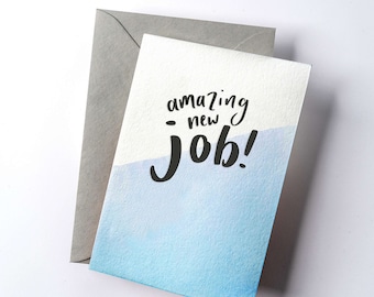 Amazing New Job Letterpress Card