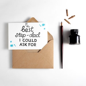 Naar de beste stap Dad Card - Geschikt voor vaderdag of verjaardag en perfect om toe te voegen aan een geschenk