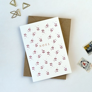 Noel Christmas Letterpress Card