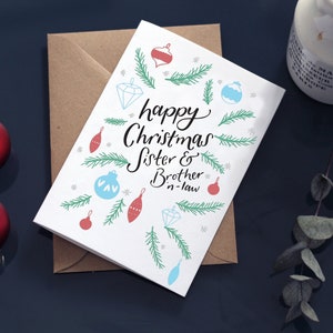 Feliz Navidad Hermana & Cuñado Tarjeta