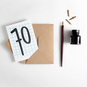70 Seventieth Birthday Card