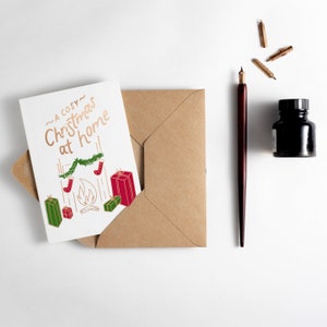 Carte typographique de Noël confortable en vous souhaitant un Noël