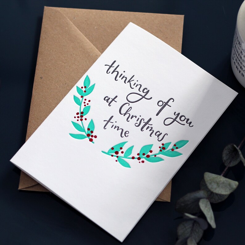 Thinking of You At Christmas Time Card  Etsy