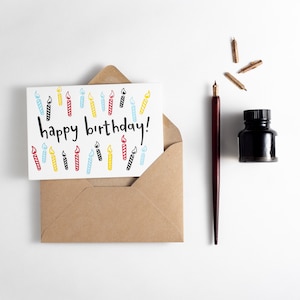 Tarjeta de velas de cumpleaños