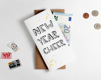 New Year Cheer Christmas Money Wallet Card