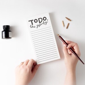 To Do Like Yesterday Letterpress List Pad