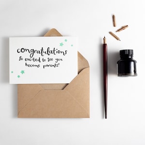 Gefeliciteerd zo opgewonden om te zien dat je ouders kaart