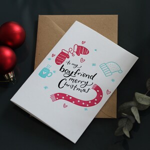 Carte typographique Joyeux Noël à mon petit ami
