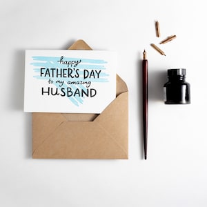 Happy Father’s Day to Amazing Husband Card - vide à l’intérieur pour votre propre message
