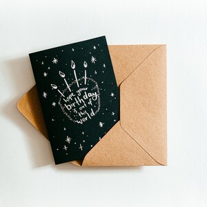 Hope Your Birthday Is Out Of This World - imprimé sur du papier respectueux de la terre fabriqué à partir de tasses à café recyclées