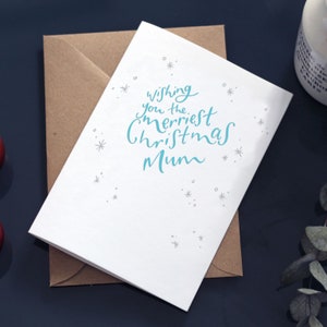 Carte typographique Joyeux Noël pour papa et maman