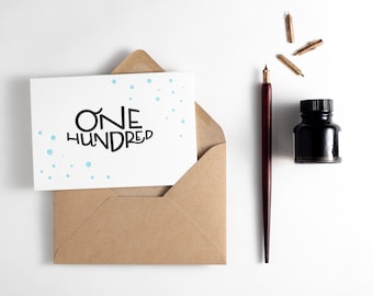 One Hundred Dots Card