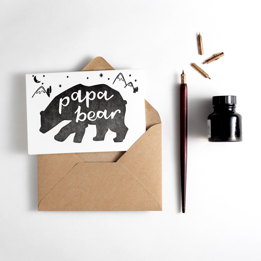Papa Bear Card - Perfect for Fathers Day, First Fathers Day, or ...