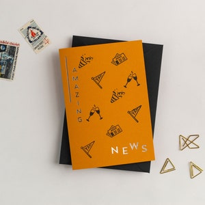 Amazing News Card - stampata su carta terra-friendly fatta da tazze di caffè riciclate