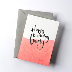 Happy Birthday Schöne Dip Dye Karte