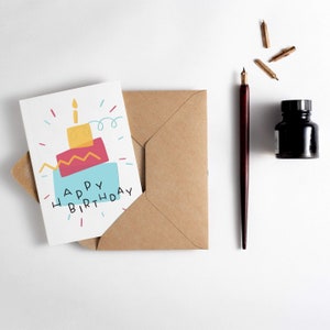 Happy Birthday Cake Card