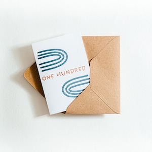 100 One Hundredth Foil Birthday Card