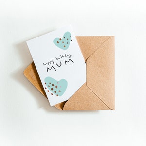 Happy Birthday Mum Card cute and classy card for celebrating a special Mum image 1