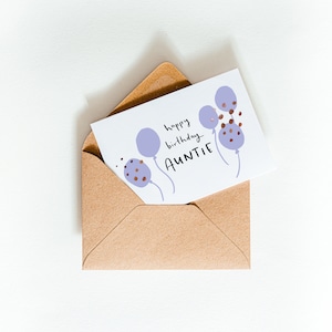 Carte de tante de joyeux anniversaire