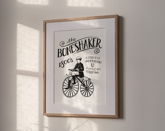 The Boneshaker Letterpress Art Print