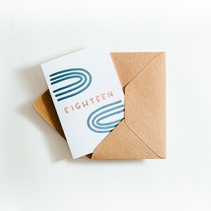 18 Eighteenth Foil Birthday Card
