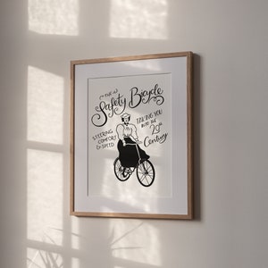 The Safety Bike Letterpress Kunstdruck