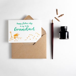 Carte grand-père pour la fête des pères - Disponible en grand-mère et grand-père - vide à l’intérieur pour votre propre message