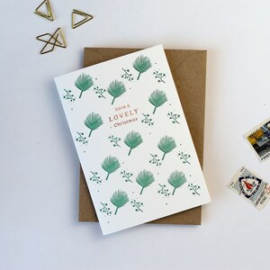 Carte typographique Passez un joyeux Noël en feuille de vigne