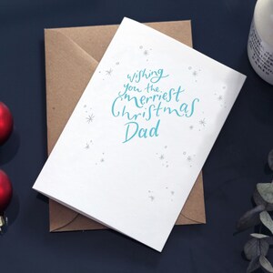 Carte typographique papa vous souhaitant le plus joyeux Noël