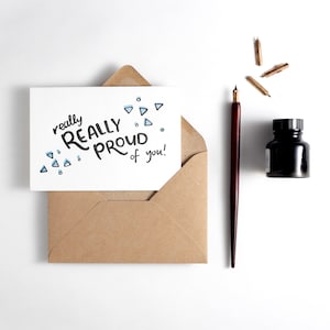 Echt echt trots op je kaart - perfect om te koppelen met een geschenk om te zeggen gefeliciteerd, goed gedaan en trots op je!