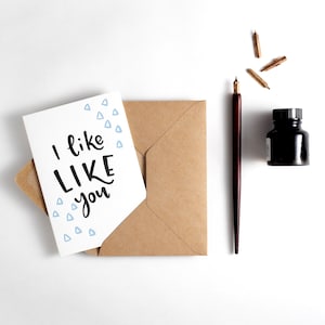 Cartão I Like Like You - Adequado para o Dia dos Namorados ou apenas para dizer 'eu te amo'