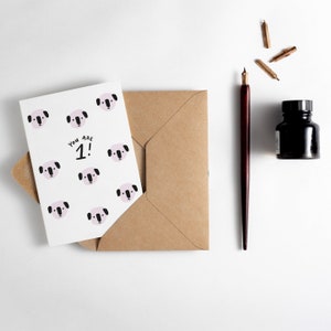 Vous êtes 1 ! - Carte typographique Koala du premier anniversaire