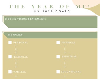 It's on in 2022! Own YOUR Year Goal Setting Handout!