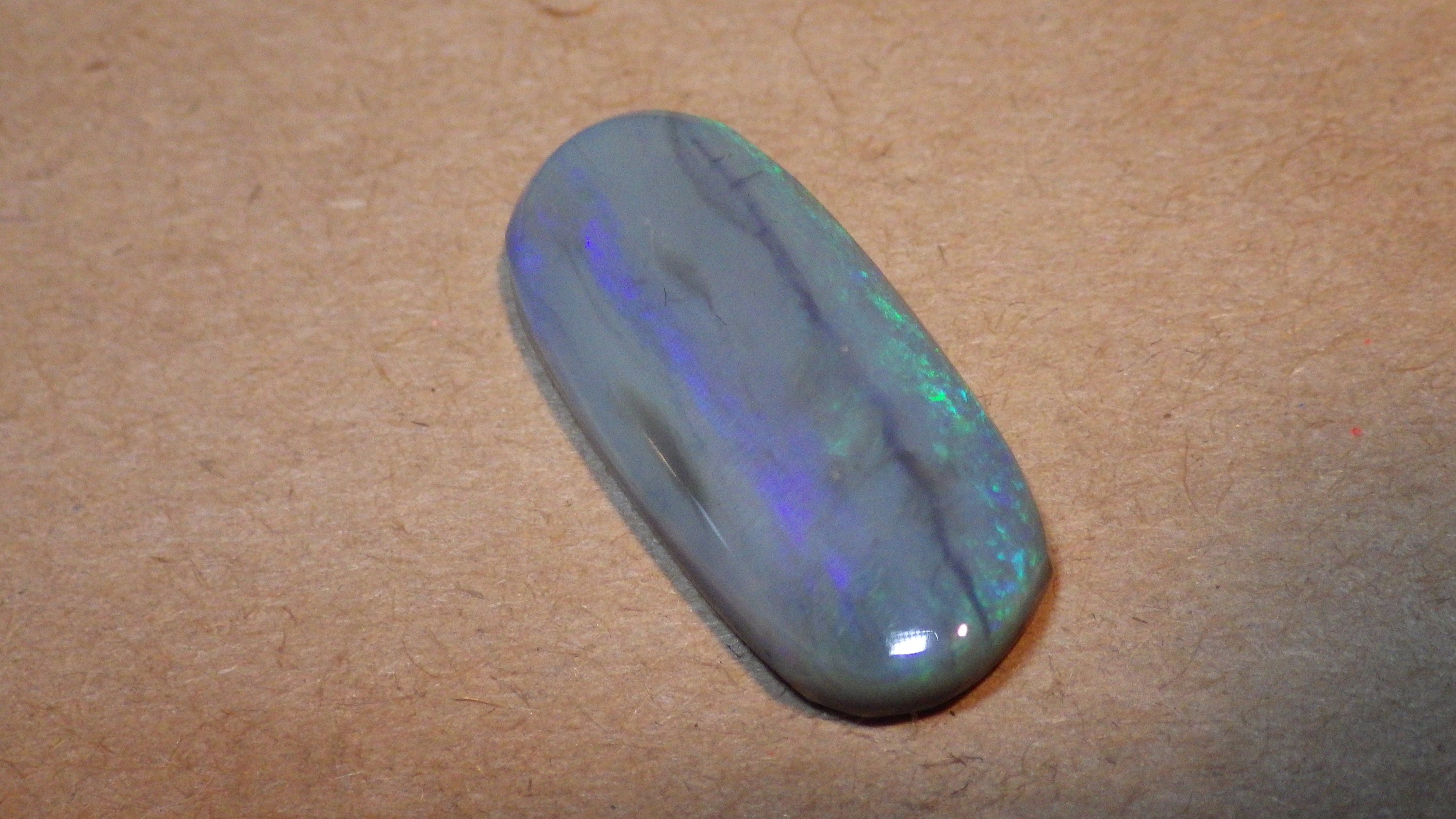 BLUE AND GREEN Opal in soft stripes for ring,pendant,or?