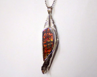 BEAUTIFUL GOLDEN AMMOLITE Fossil Shell Pendant