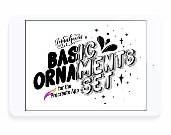 Procreate Brushes | Basic Lettering Ornaments Brush Set | Beginner Procreate Brushes | Procreate Bundle | Digital Brush | Procreate Brush