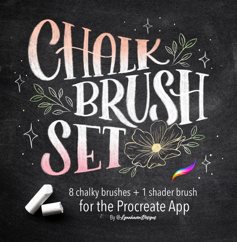 Procreate Brushes Procreate App Brush Chalk Brush Procreate Etsy