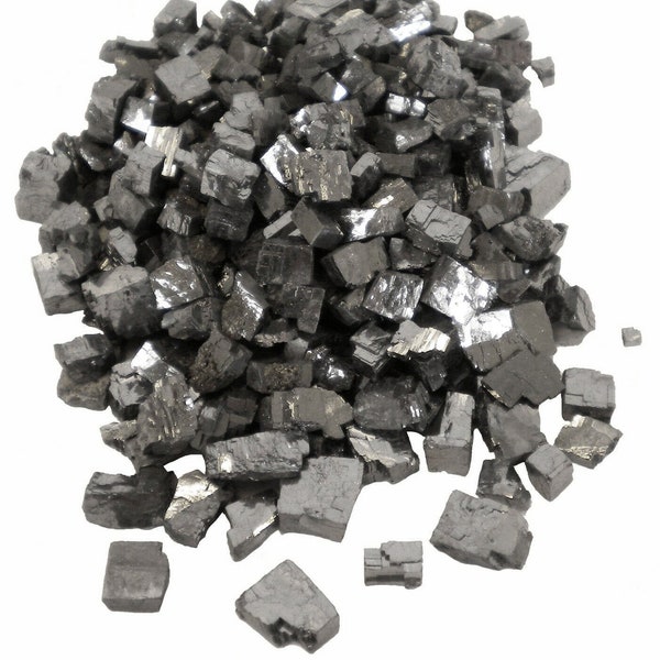 Galena Chips - 1 Pound - 5 to 12 mm Cubic pieces - lb Bulk - GALCHP1LB