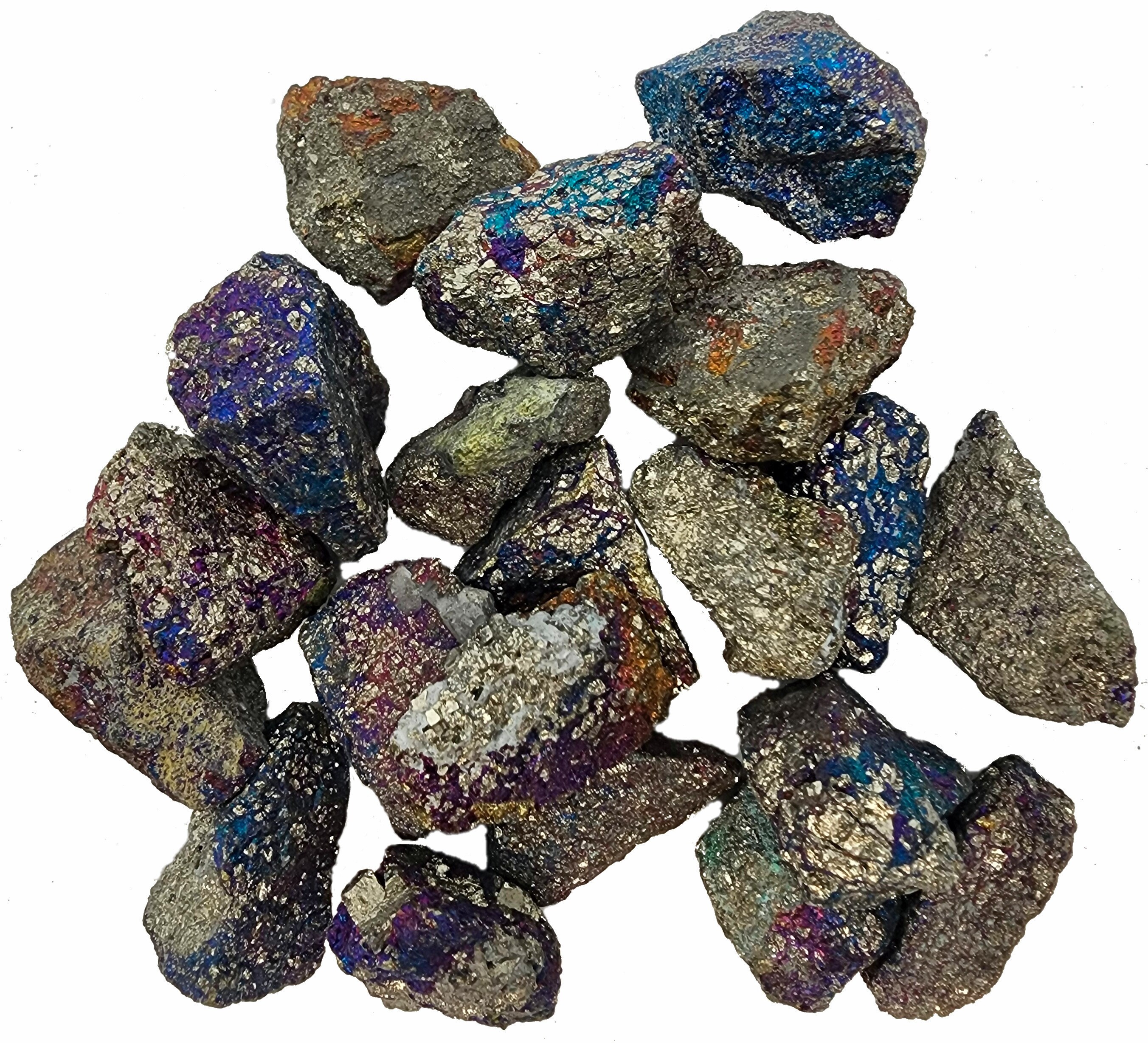 1 ポンド ピーコック鉱石 - 黄銅鉱 粗い塊 岩石結晶 ポンド - 大