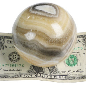 Banded Calcite Sphere - Display Specimen - 585 grams - 2.75&quot; Approx. - CAL021