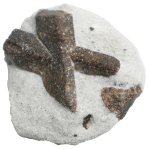 Staurolite - 197 gram - 3.5 x 3&quot; Mineral Display Specimen- X Mark - STR068