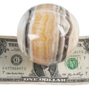Banded Calcite Sphere - Display Specimen - 588 grams - 2.75&quot; Approx. - CAL025