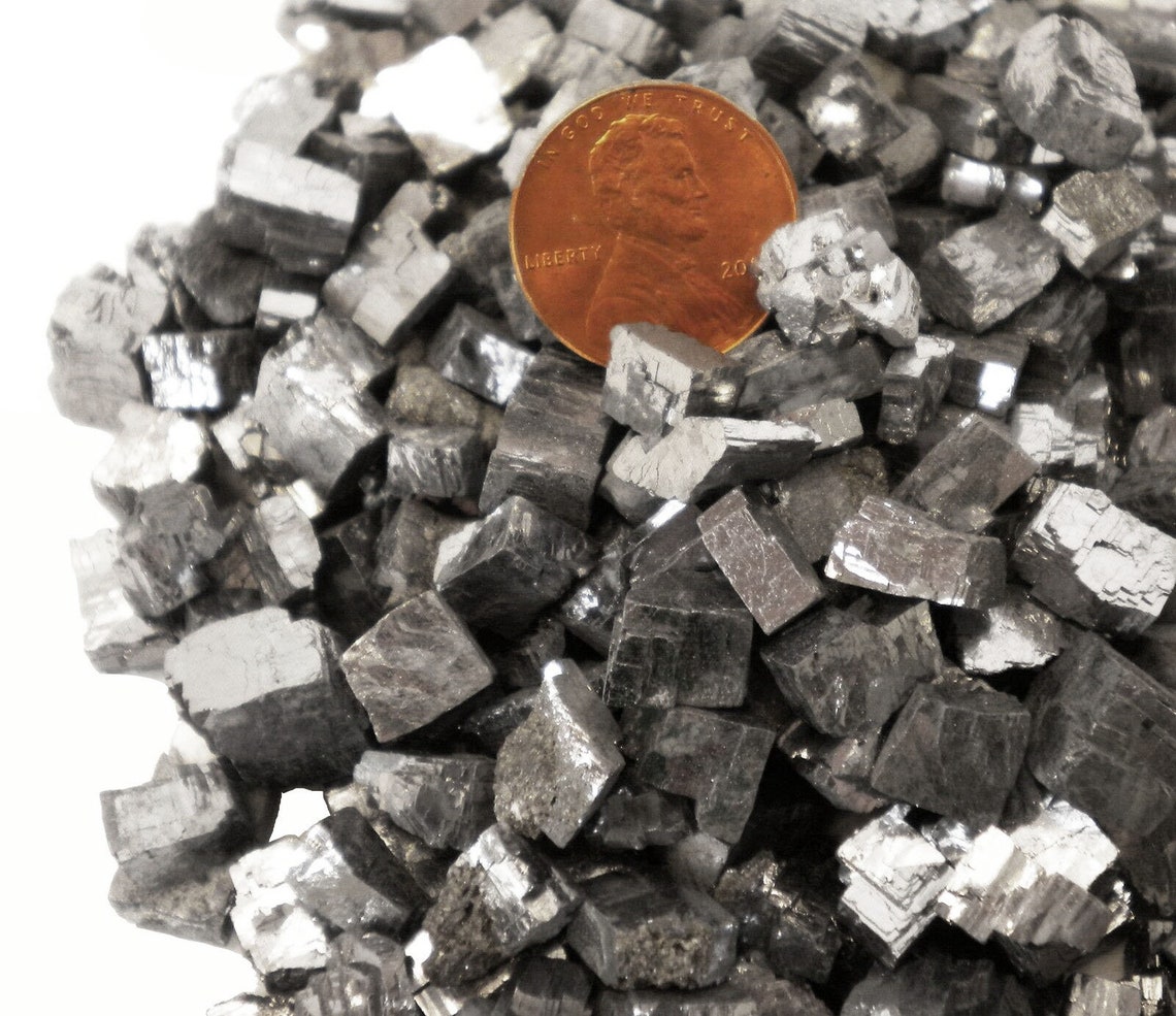 Galena Chips 1 Pound 5 to 12 Mm Cubic Pieces Lb Bulk Etsy