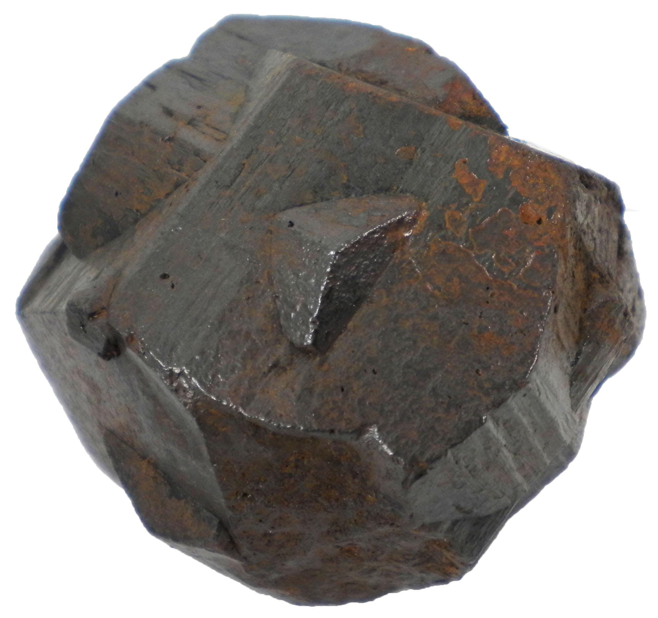 ゲーサイト標本 - 双晶黄鉄鉱上のゲーサイト擬似標本 - 617 グラム