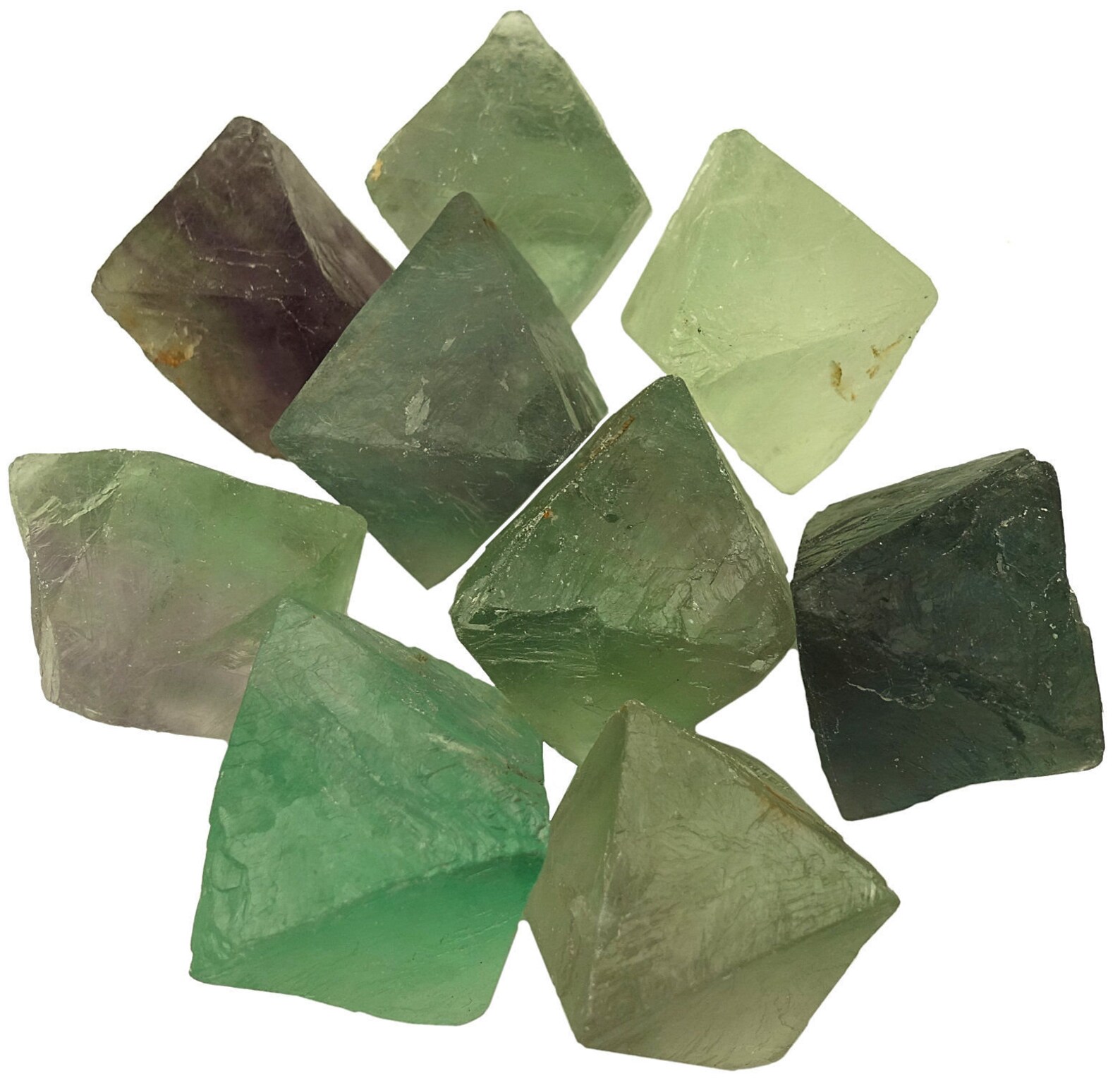 1lb Fluorite Octahedron JUMBO Crystals MIXED Bulk Pound Etsy