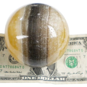 Banded Calcite Sphere - Display Specimen - 591 grams - 2.75&quot; Approx. - CAL026