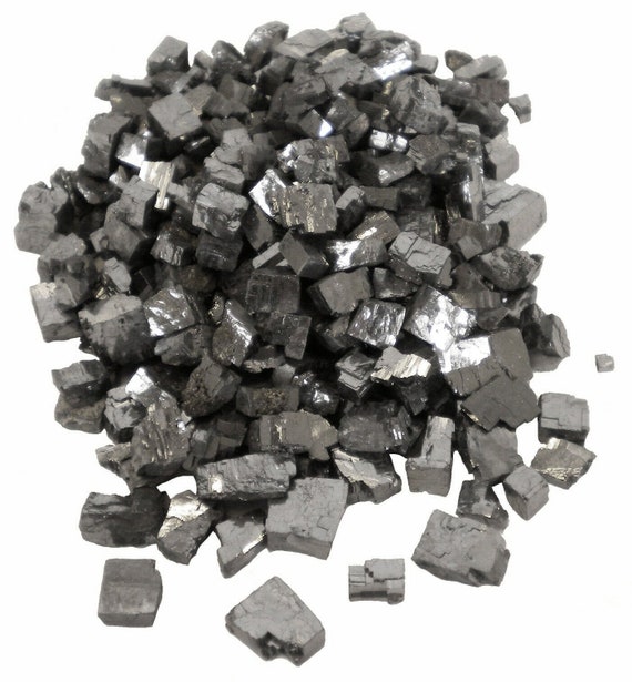 Galena Chips - 1 Pound - 5 to 12 mm Cubic pieces - lb Bulk - GALCHP1LB