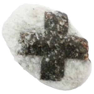 Staurolite - 11 gram -1 x3/4&quot; Mineral Display Specimen- Cross - STR2403