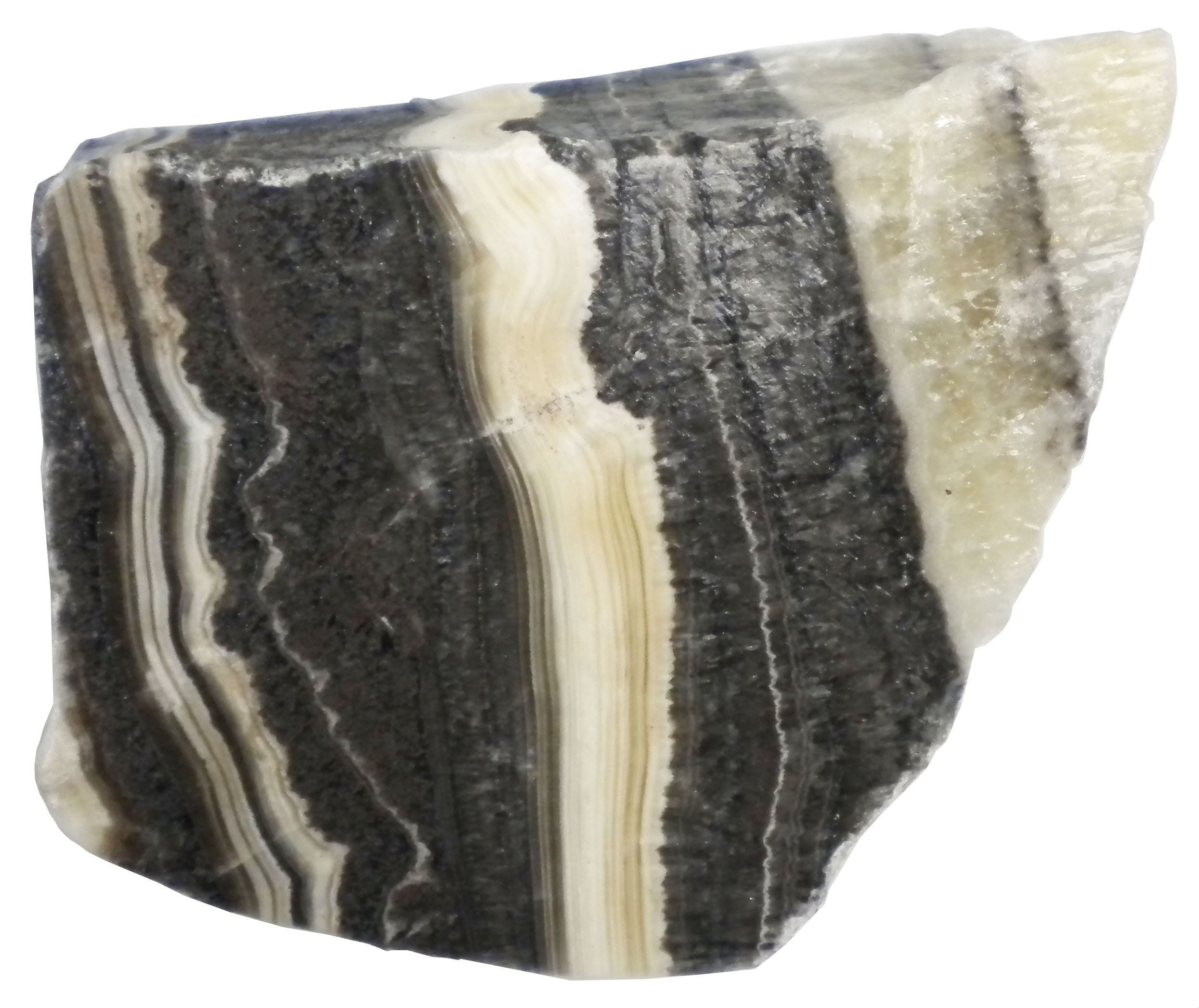 Banded Calcite Mineral Display Specimen - 613 Grams -2 X 3.75 X 3 ...